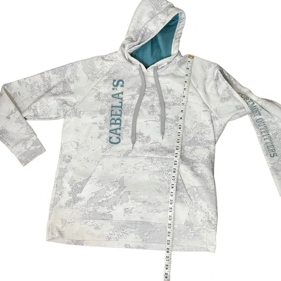 Cabela’s White and Grey Hoodie Size Large - Picture 8 of 9